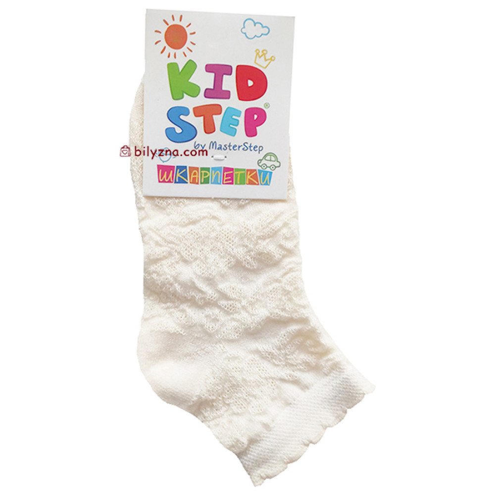 Master Step KidStep 895 молочні (айворі) дівчачі ажурні шкарпетки