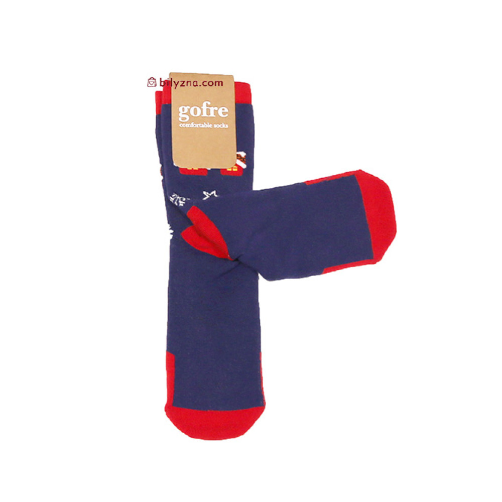 Gofre 226 жіночі високі махрові новорічні шкарпетки
