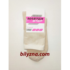 Бежеві однотонні шкарпетки без малюнку Master Step 212