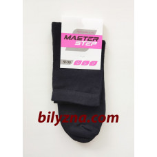 Master Step 212 чорні однотонні шкарпетки без малюнку середньої висоти