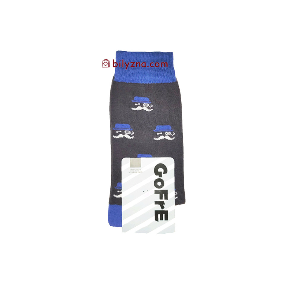 Gofre 105 чоловічі класичні шкарпетки з вусами та шляпами