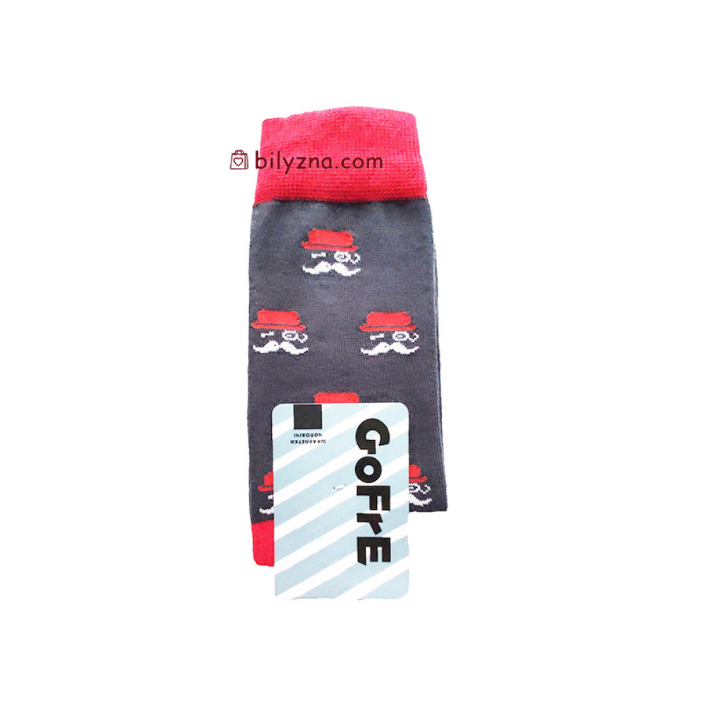 Gofre 105 чоловічі класичні шкарпетки з вусами та шляпами