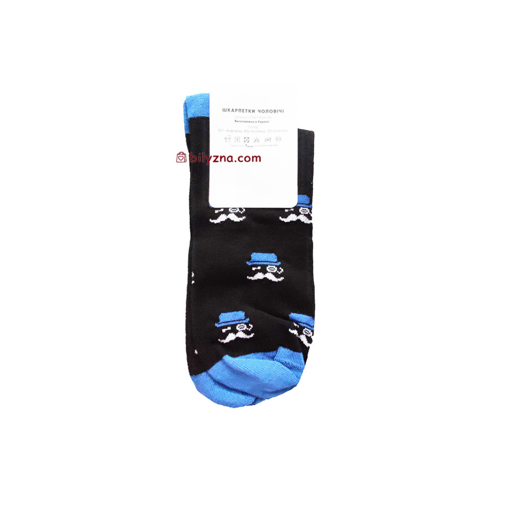 Gofre 105 чоловічі класичні шкарпетки з вусами та шляпами