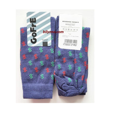 Gofre 105 чоловічі класичні бавовняні шкарпетки з малюнком Долари