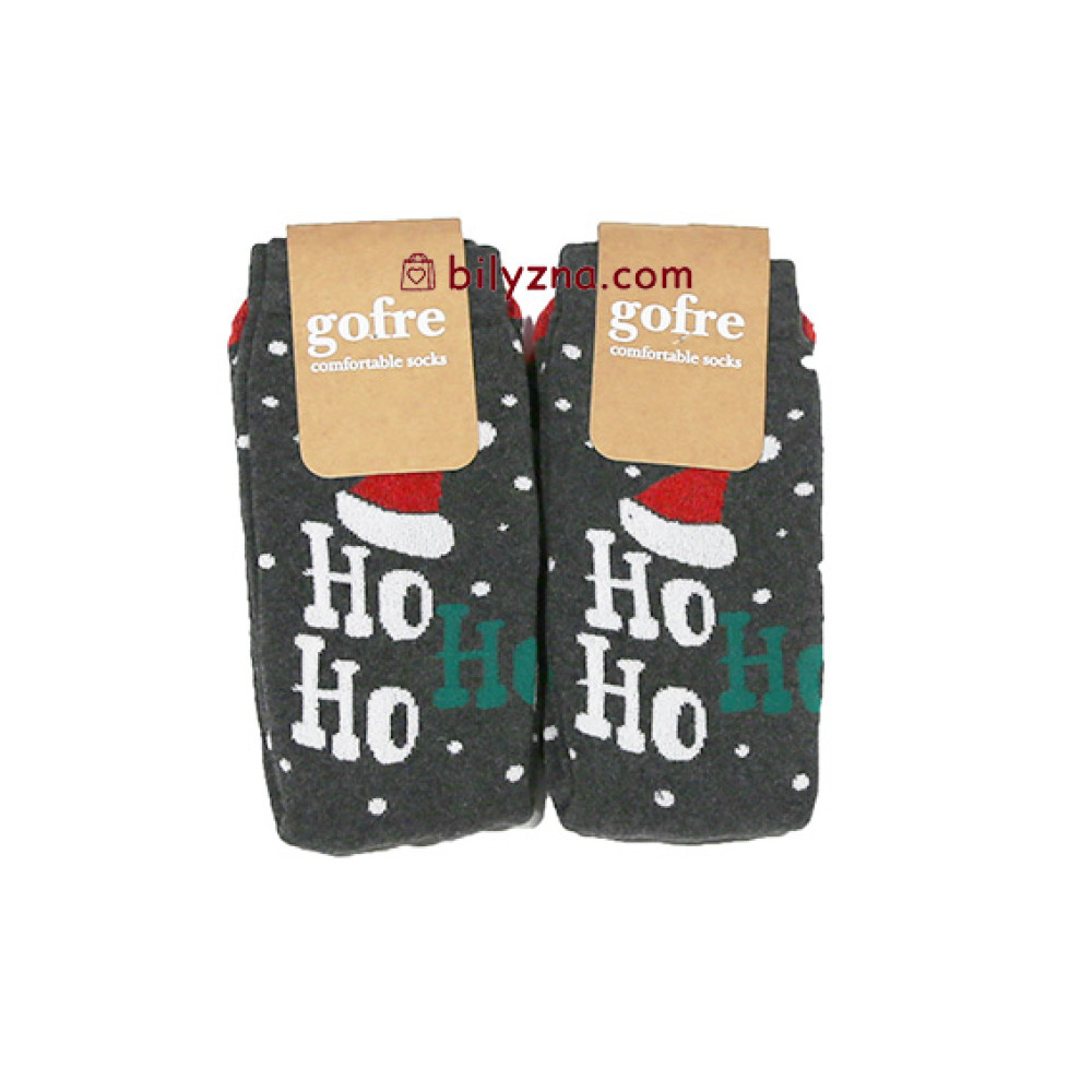 Gofre 152 новорічні високі чоловічі махрові шкарпетки