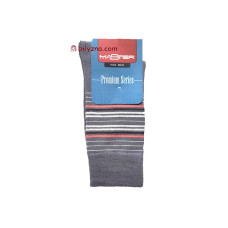 Master Step 173 сірі чоловічі бавовняні шкарпетки зі смужками
