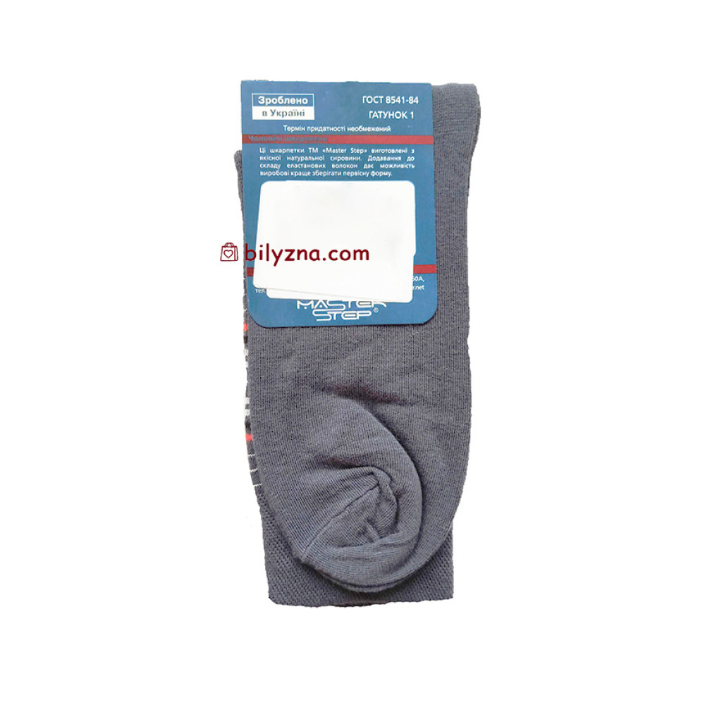 Master Step 173 сірі чоловічі бавовняні шкарпетки зі смужками