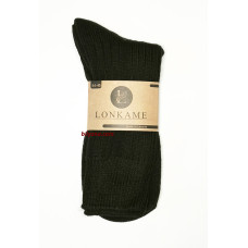 Лонкаме 4500 чорні однотонні зимові теплі шерстяні чоловічі шкарпетки