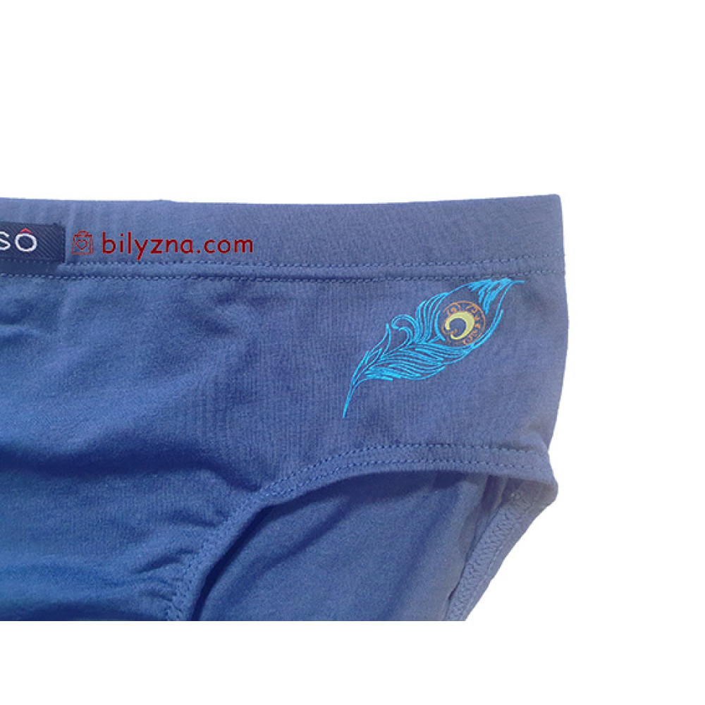 TASO 3627 Sport style прикольні чоловічі труси бріфи з малюнком пір'їнки