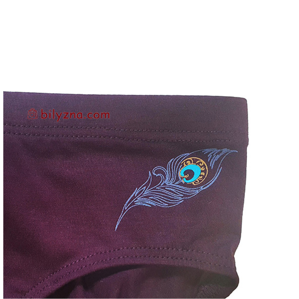 TASO 3627 Sport style прикольні чоловічі труси бріфи з малюнком пір'їнки