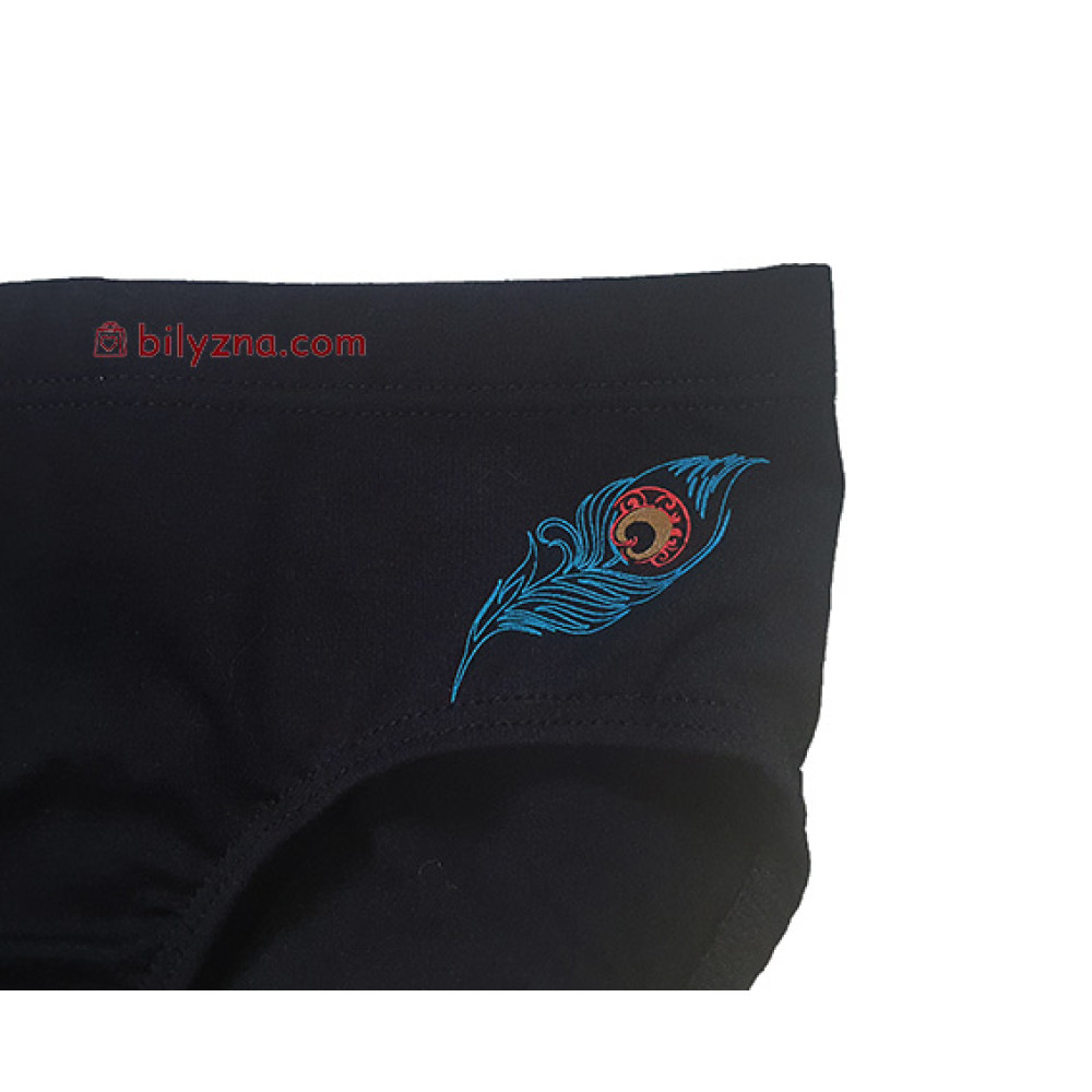 TASO 3627 Sport style прикольні чоловічі труси бріфи з малюнком пір'їнки