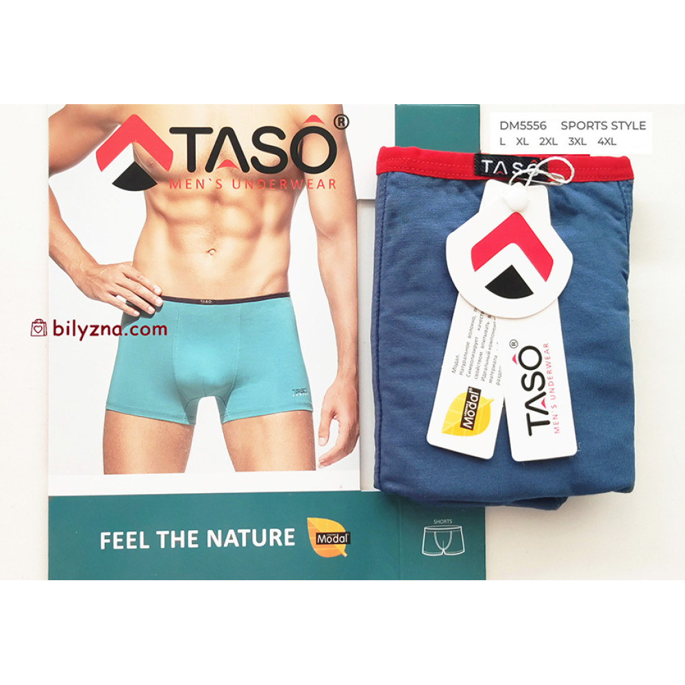 TASO DM 5556 SPORTS STYLE  чоловічі труси шорти на вузькій резинці, модал